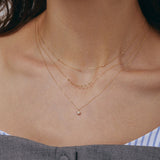 Natural & Lab Diamond Bead Necklace Set
