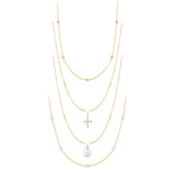 Pearl & Diamond Necklace Set