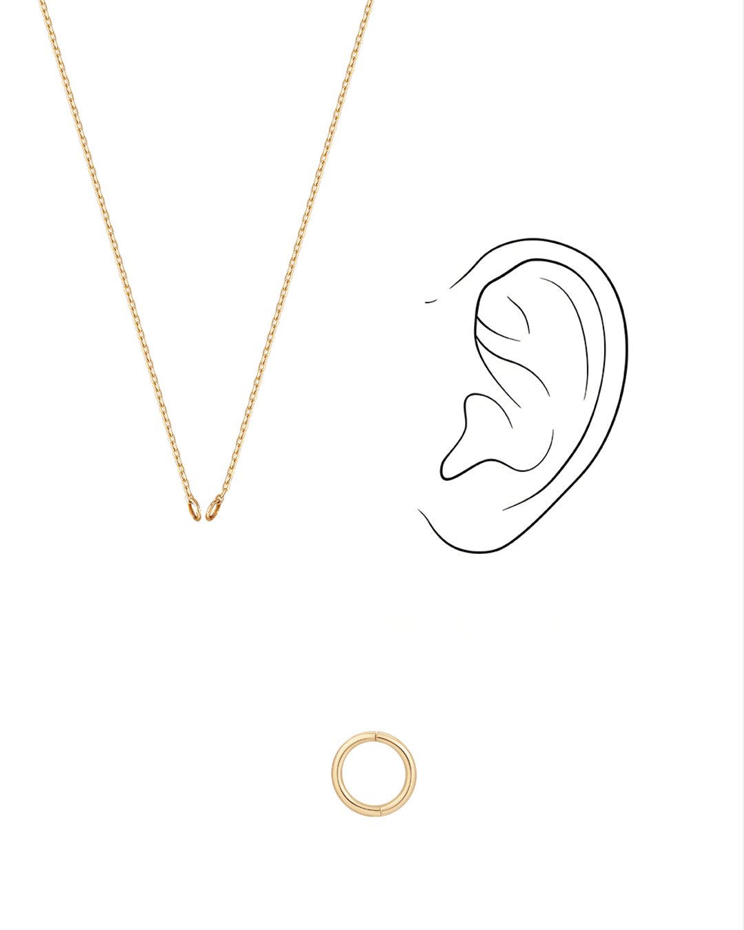 SELMA | 8.5 mm Endless Hoop Earring and Charm Connector