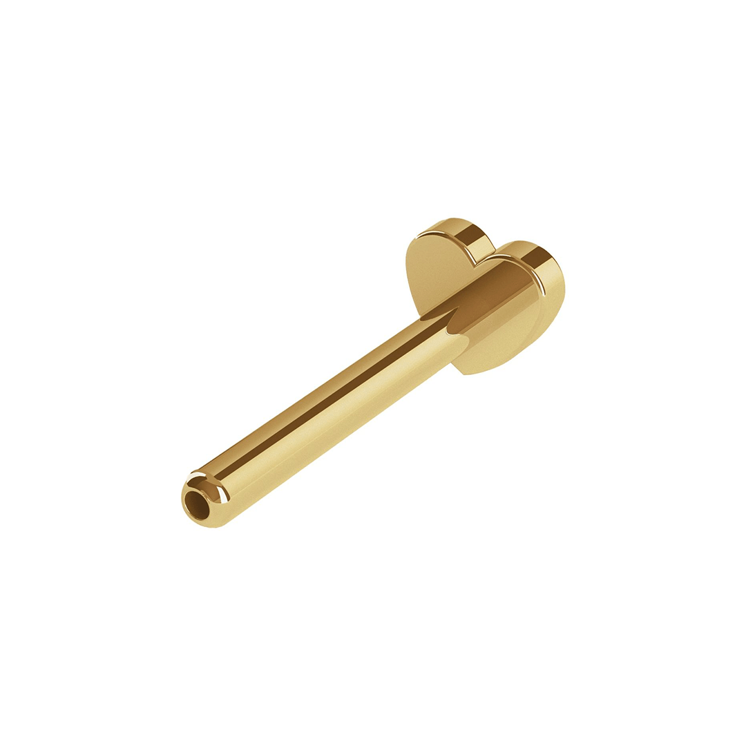 14K Solid Gold 18 Gauge Threadless Flat Back Earrings Posts
