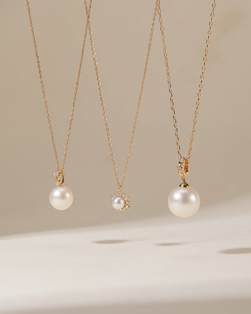 Aurelie Gi 14K gold pearl necklace