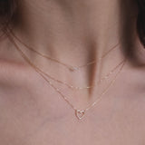 Triple Heart Diamond Necklace Set