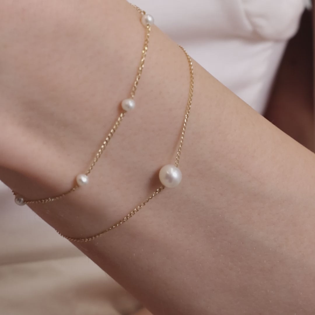 Dual Pearl Bracelet Set
