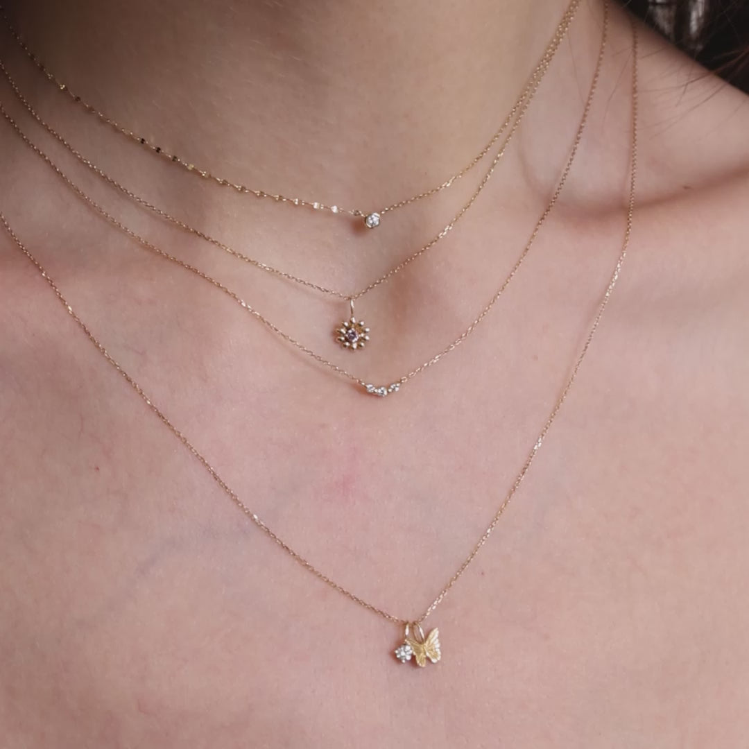 Diamond & Symbolic Charms Necklace Set