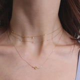 Pear Shape & Triple Diamond Snake Necklace Set