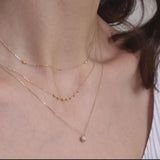 Natural & Lab Diamond Bead Necklace Set