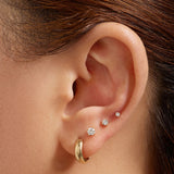 Lab Grown Diamond Threadless Flatback Earring