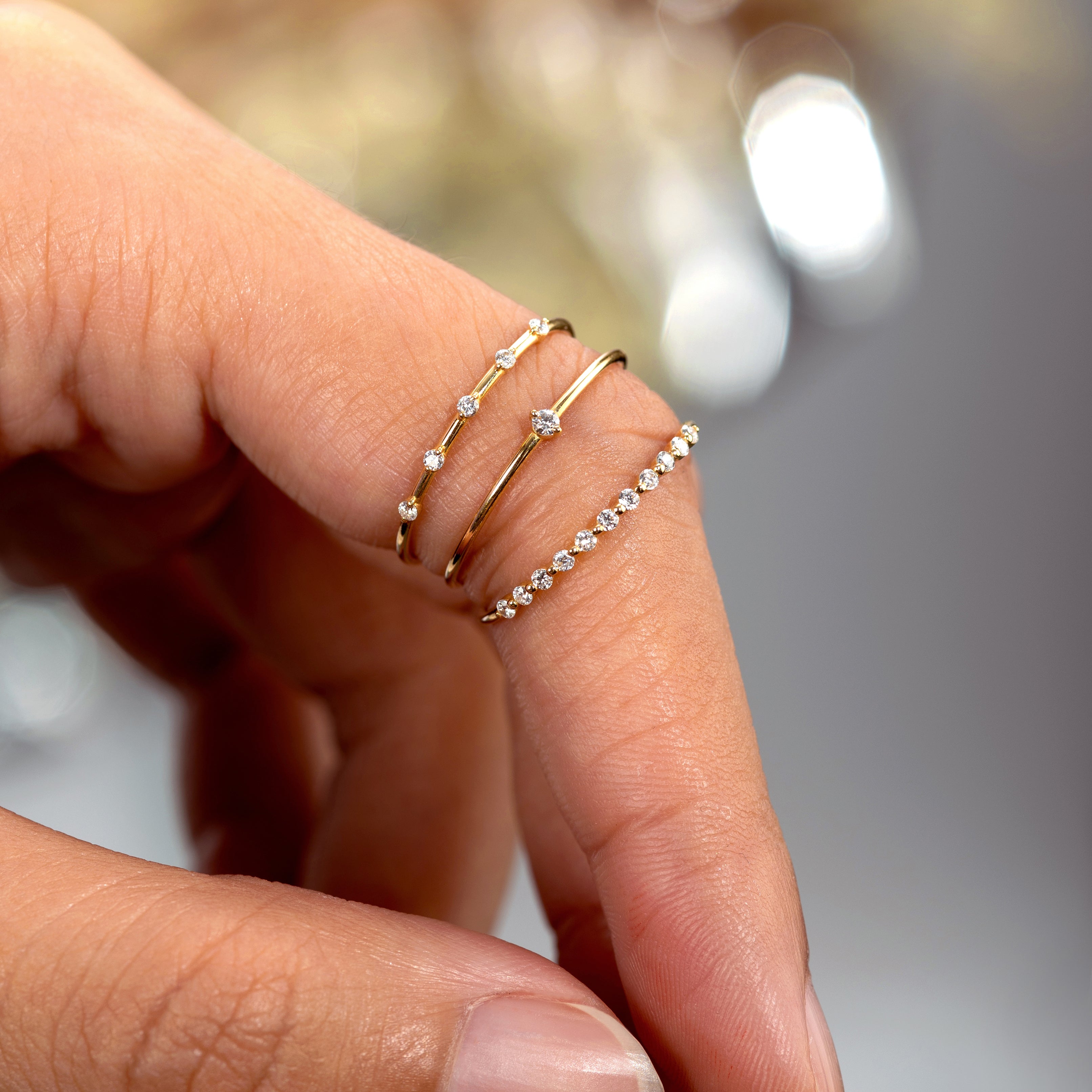 DELIA | Half-Eternity Diamond Ring Rings AURELIE GI 