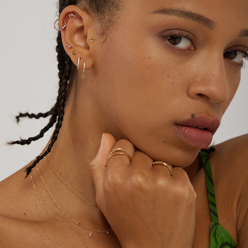 VIV | Princess-cut White Sapphire Stud Earring
