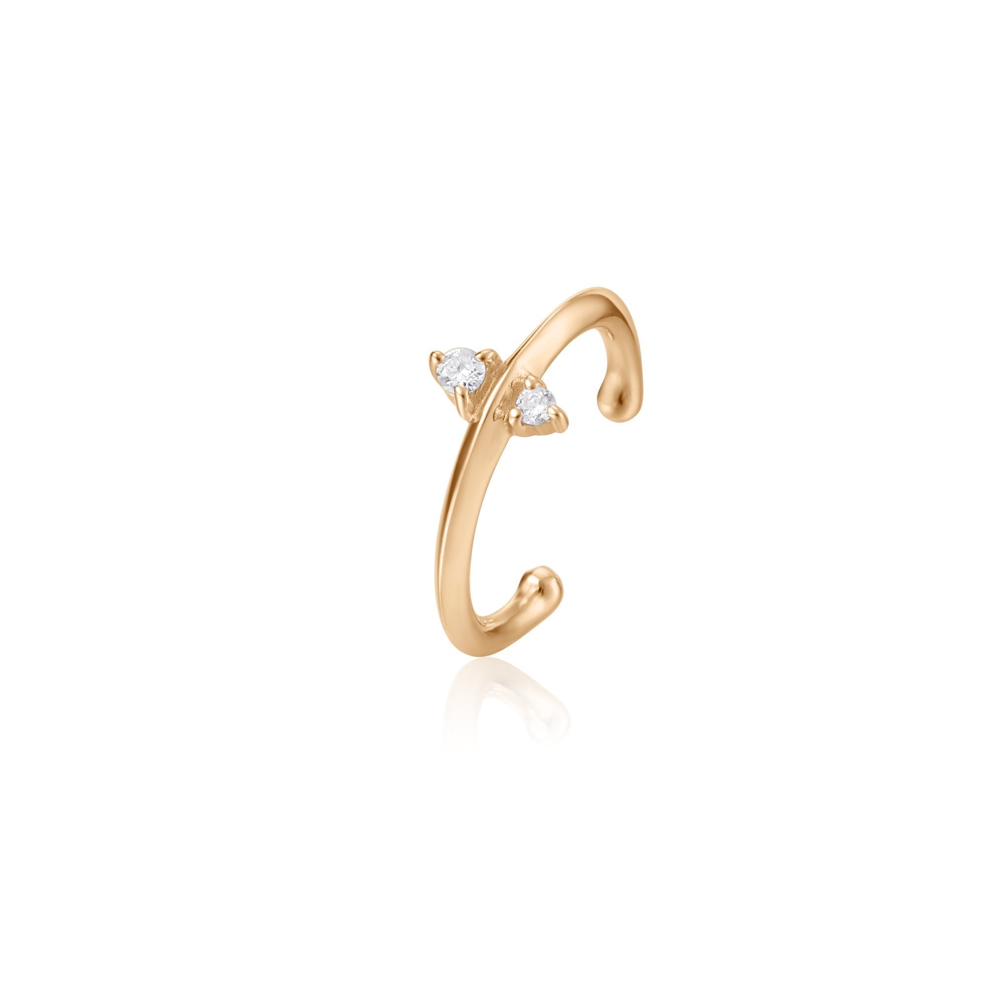 DEITY | Single Diamond Ear Cuff Ear Cuffs AURELIE GI 