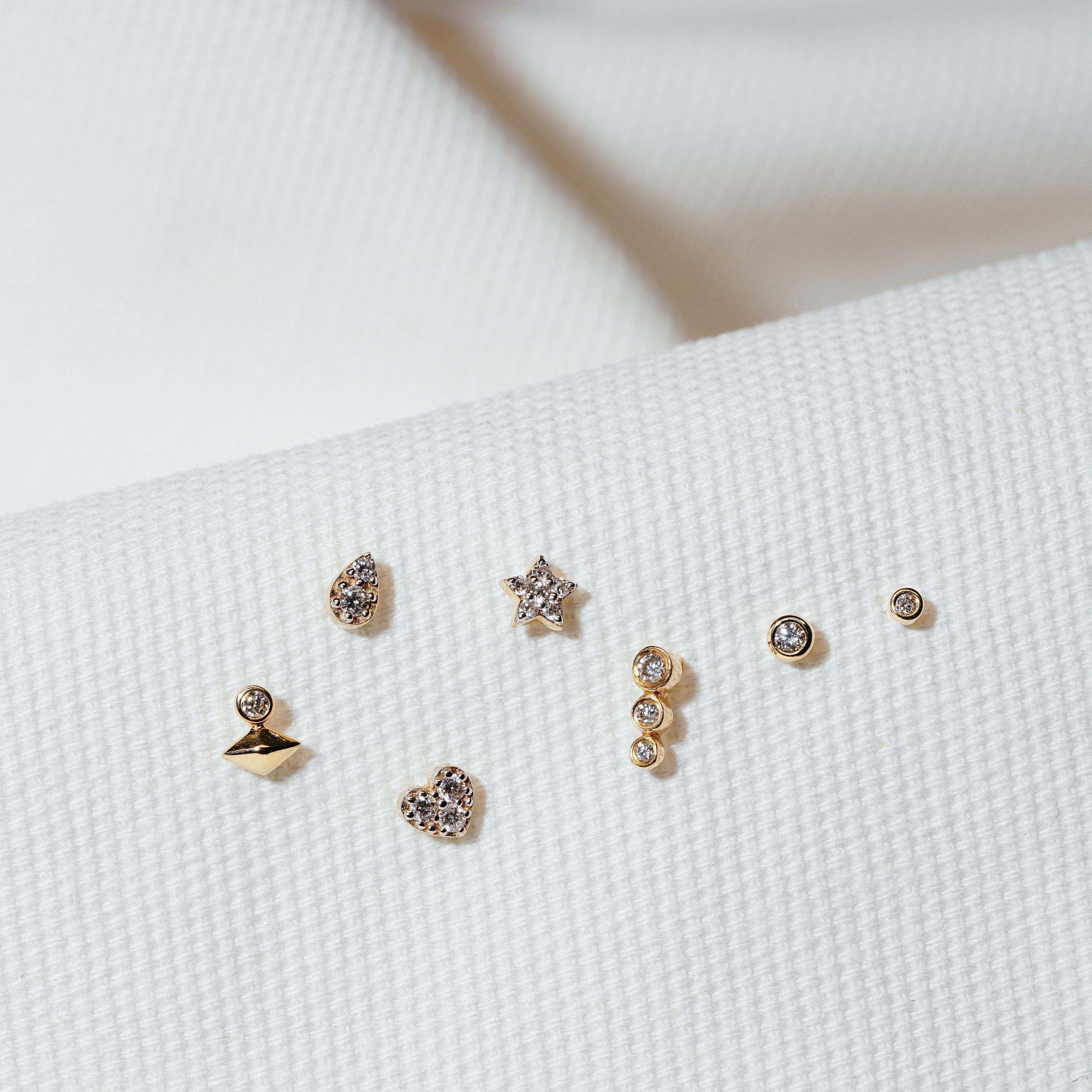 GERI | Bezel Diamond Studs Studs AURELIE GI 