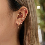 NOVA | Triple Diamond Starburst Single Earring Earrings AURELIE GI 