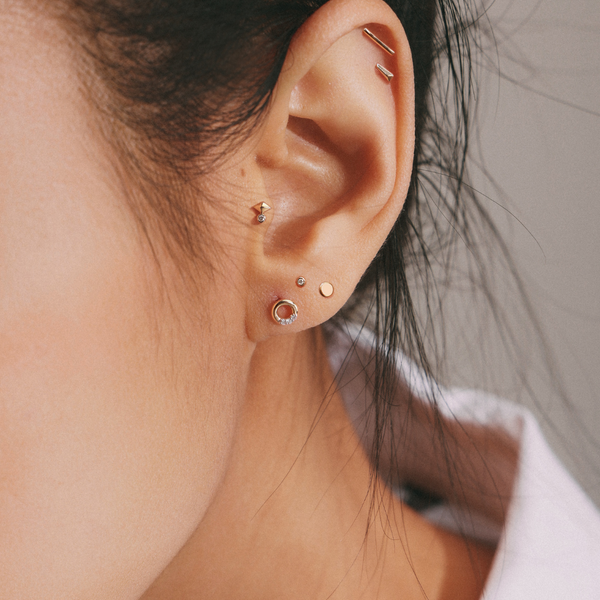 GIZA | Pyramid Diamond Threadless Flatback Earring