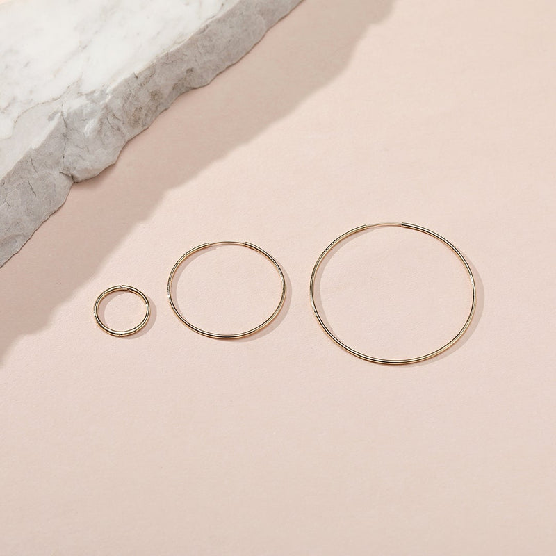 Jennifer | Large Endless Single Hoop Earring Hoops & Huggies AURELIE GI 