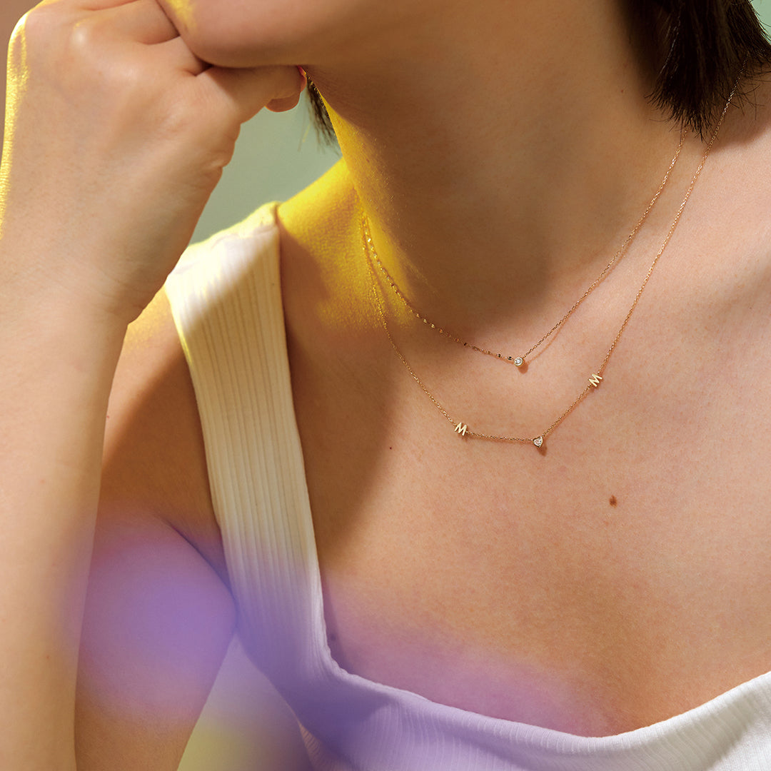 MAE | White Sapphire Mom Necklace Necklaces AURELIE GI 