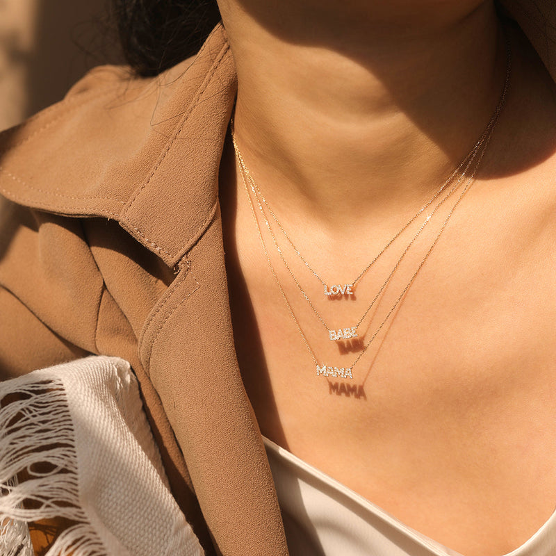 Babe| Diamond Necklace Necklaces AURELIE GI 