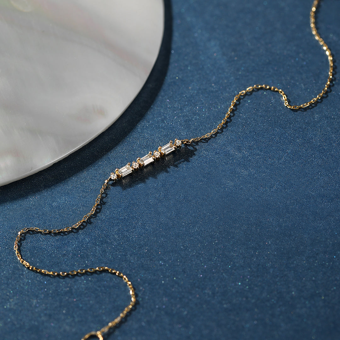 Amelia | White Sapphire Baguette Bracelet Bracelets AURELIE GI 