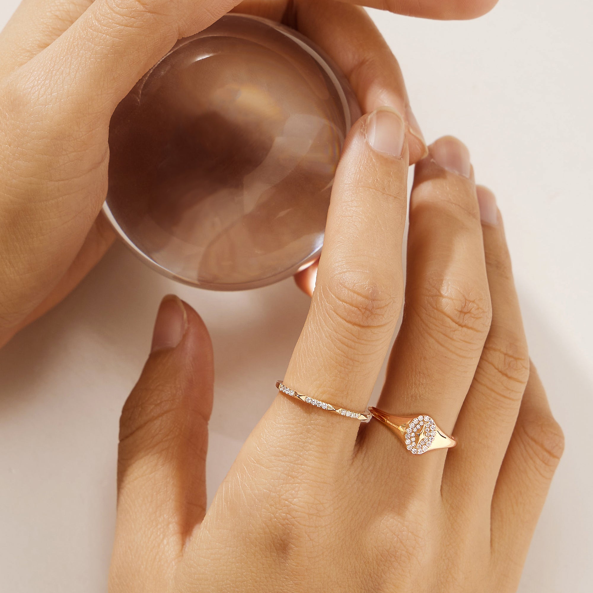 NEPTUNE | Diamond Constellation Stackable Band Rings AURELIE GI 