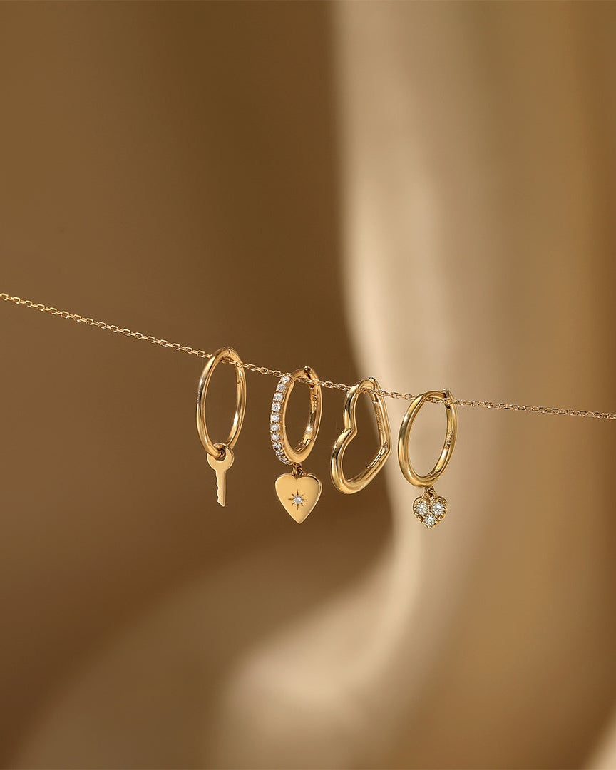 JUlLIETTE | Single Heart-Shaped Hoop Hoops & Huggies AURELIE GI 