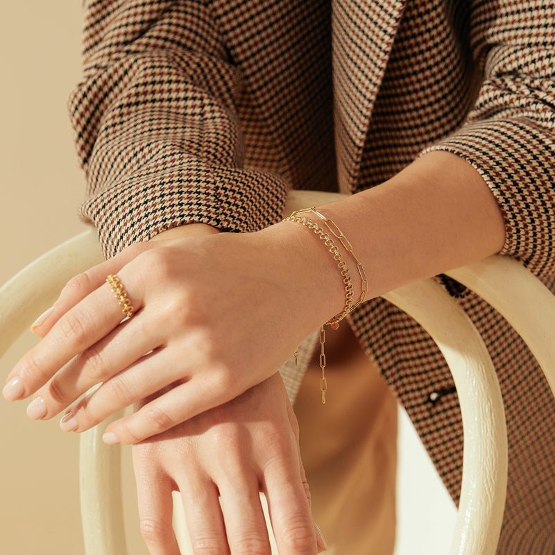 ANASTASIA | Diamond Paper Clip Bracelet Bracelets AURELIE GI 