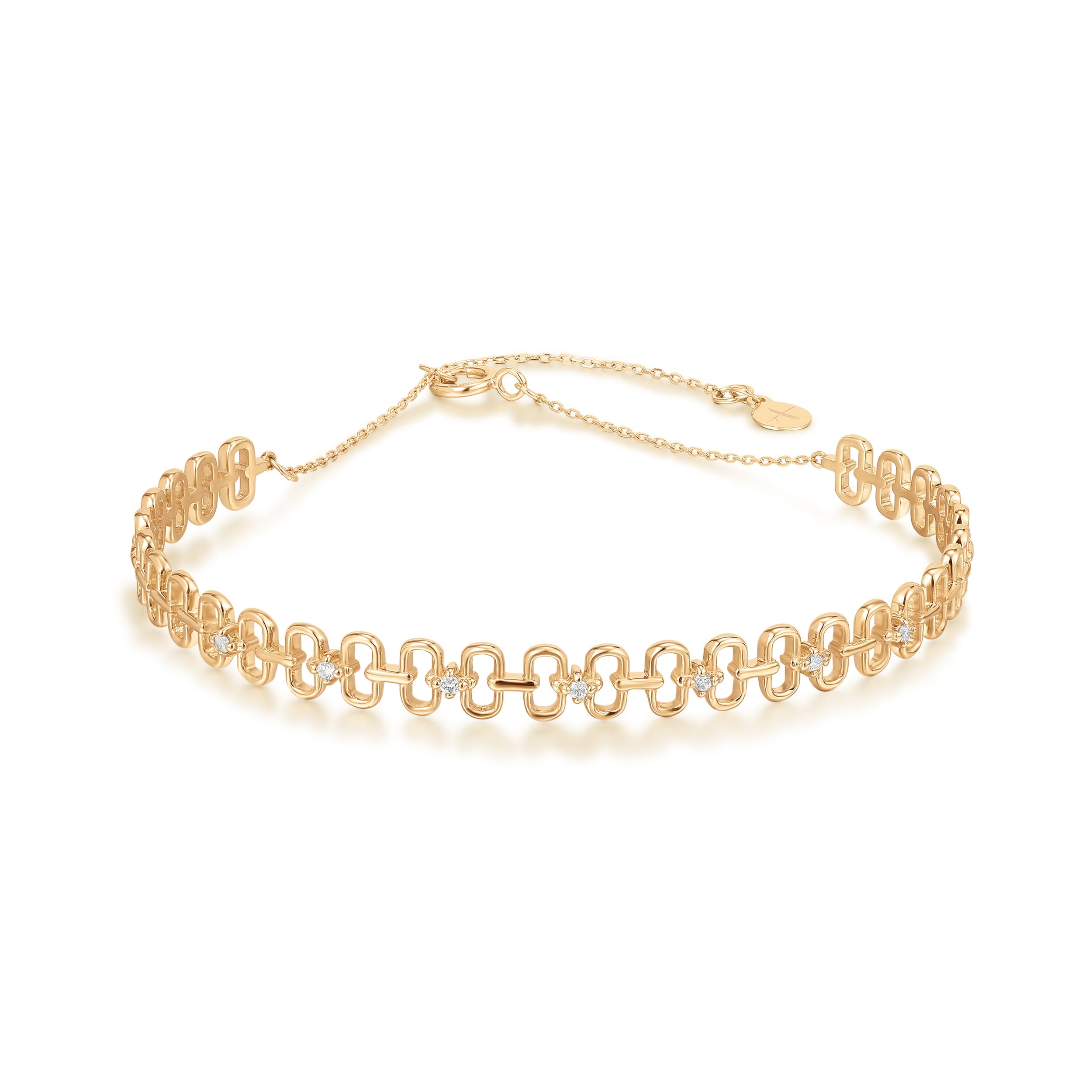 ANASTASIA | Diamond Paper Clip Bracelet Bracelets AURELIE GI 