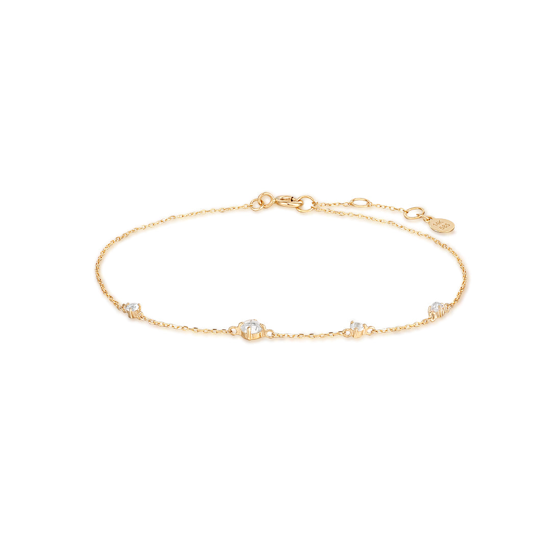 MATILDA | Rose Cut White Sapphire Bracelet Bracelets AURELIE GI 