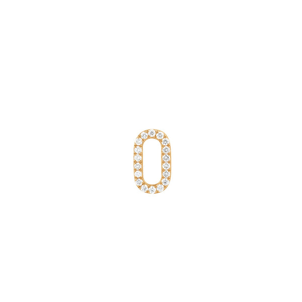 LOUISA | Single Diamond Paper Clip Charm Earring Charms AURELIE GI 