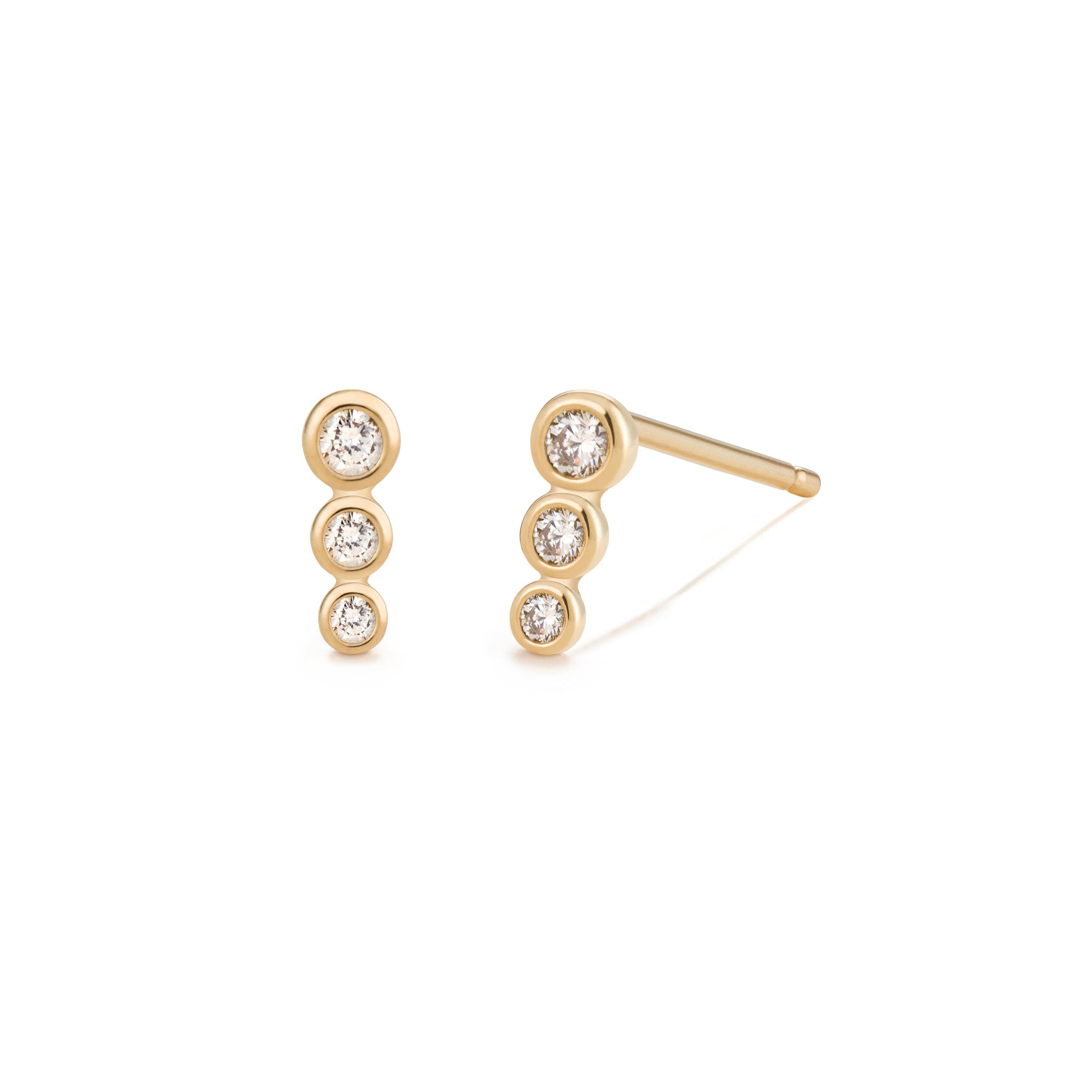 BEY | Graduated Bezel Diamond Studs Studs AURELIE GI 