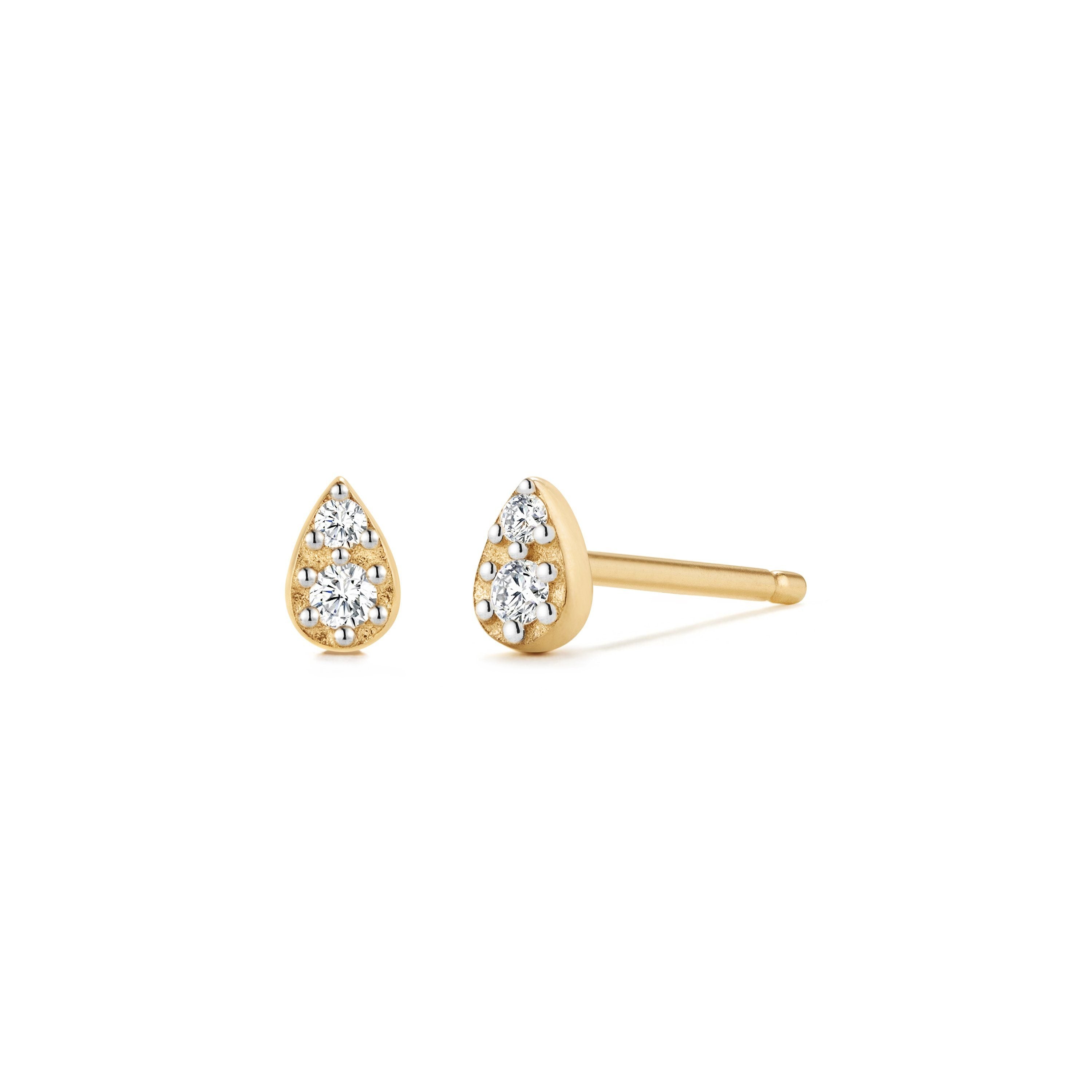 ROSA | Diamond Pave Teardrop Studs Studs AURELIE GI 