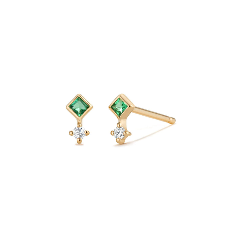 EMMIE | Emerald and Diamond Studs Studs AURELIE GI 