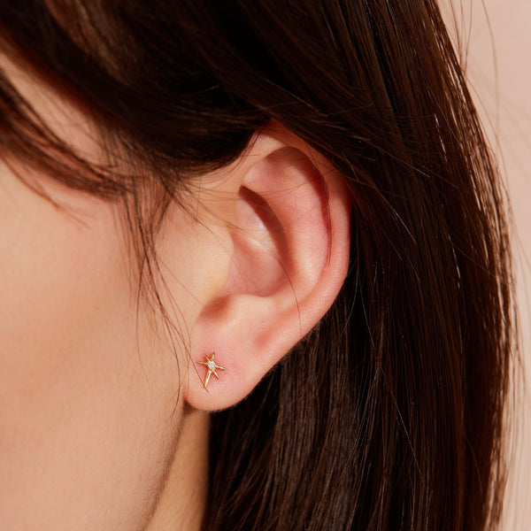 STAR | Single Diamond Starburst Stud Studs AURELIE GI 