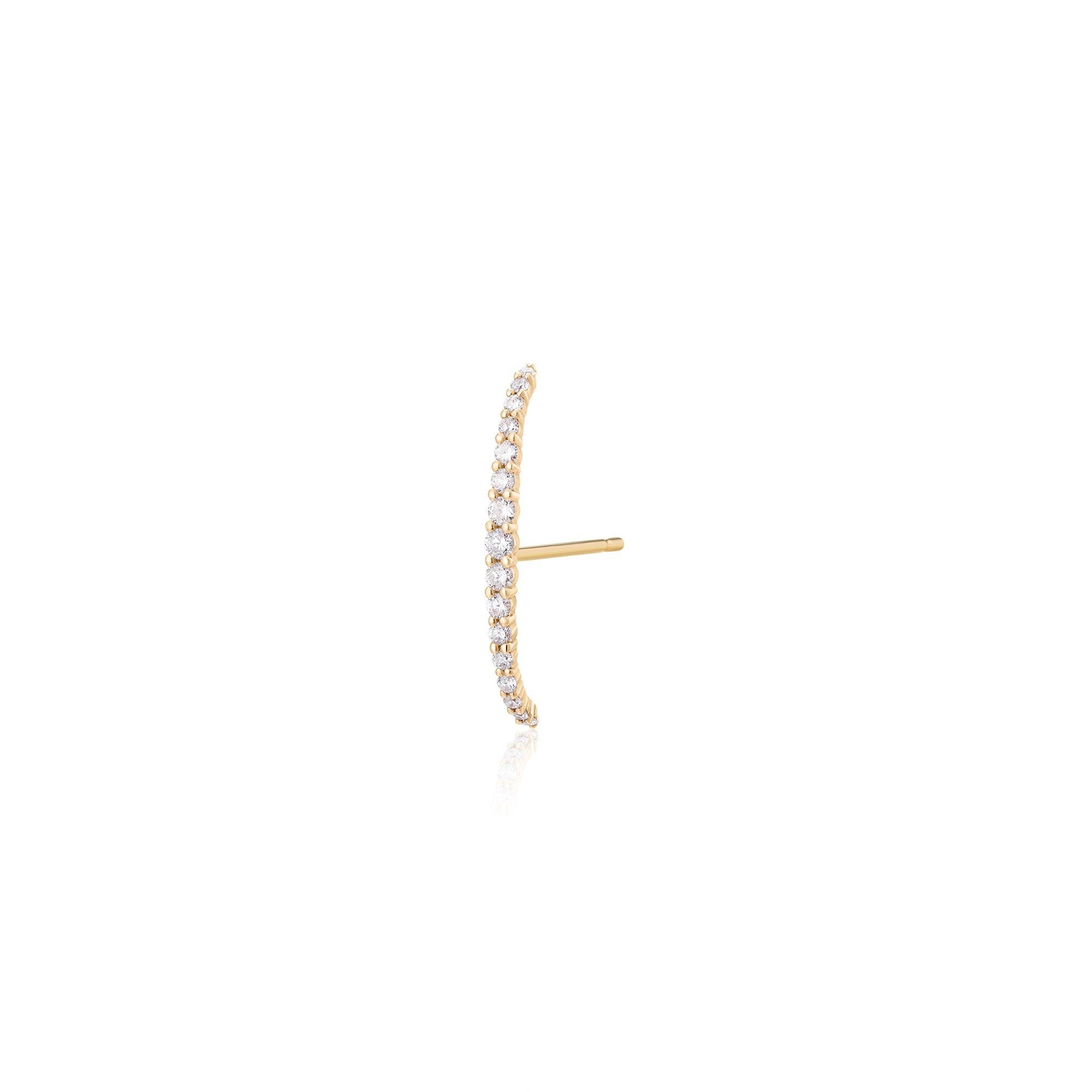 PHOEBE | Single Diamond Ear Climber Stud Studs AURELIE GI 