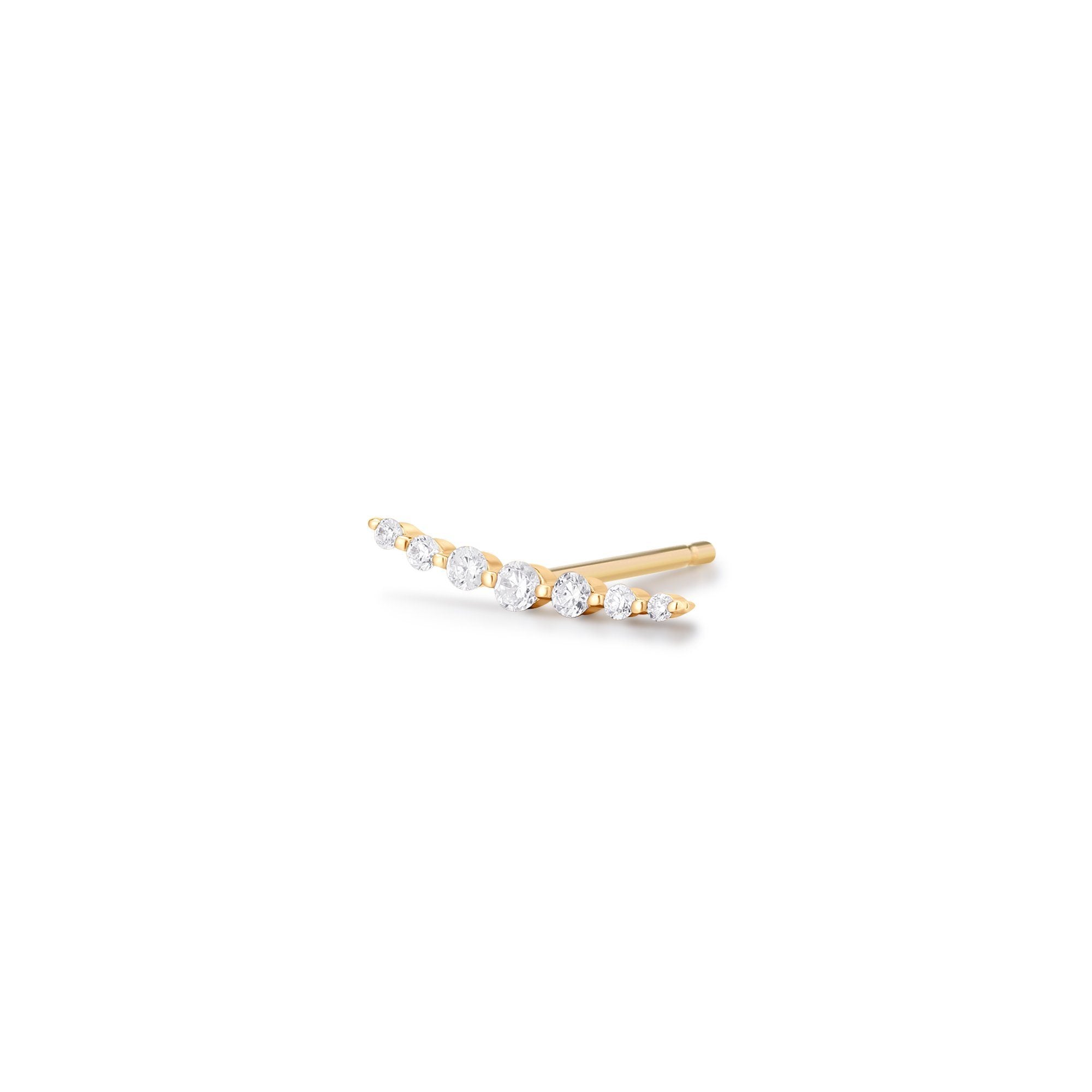 MONICA | Single Diamond Bar Stud Studs AURELIE GI 