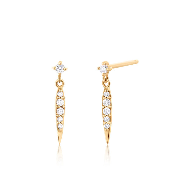 FLORENCE | Diamond Dagger Earrings Studs AURELIE GI 