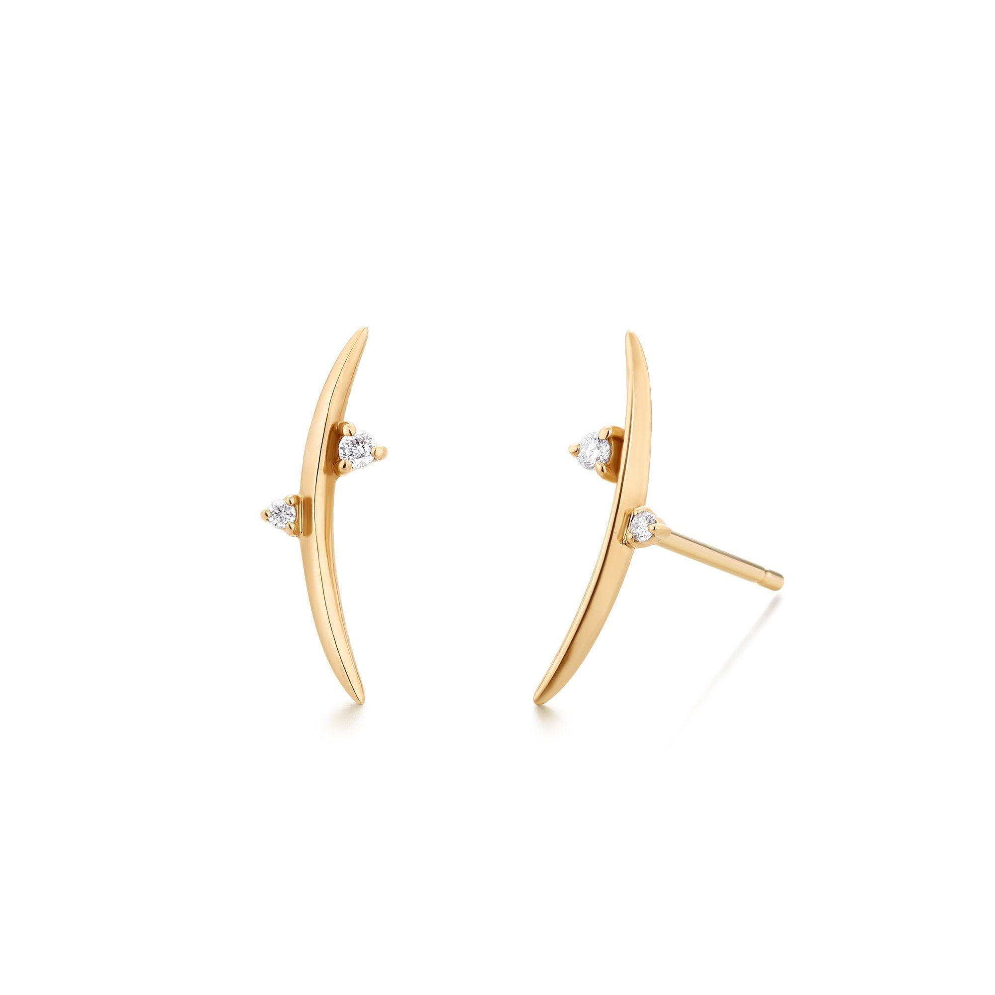 DORA | Diamond Arc Earrings Studs AURELIE GI 