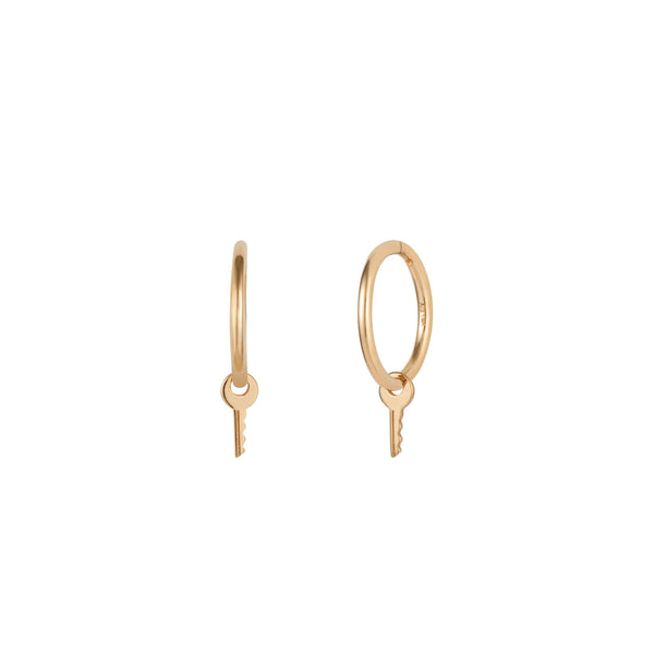 GINA | Key Charm Hoop Earrings Hoops & Huggies AURELIE GI 