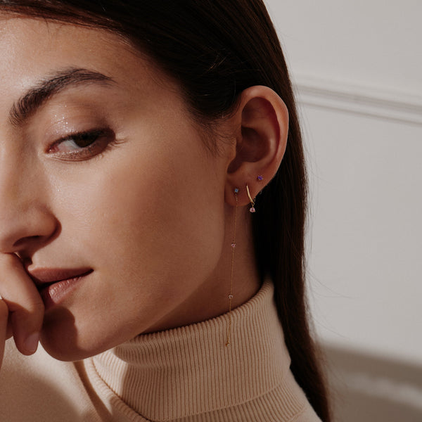BLOSSOM | Morganite Single Stud Earring Studs AURELIE GI 
