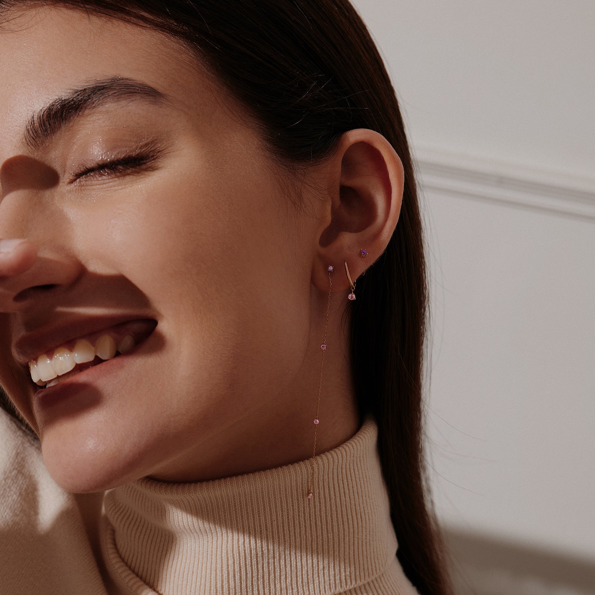 BLOSSOM | Morganite Single Stud Earring Studs AURELIE GI 