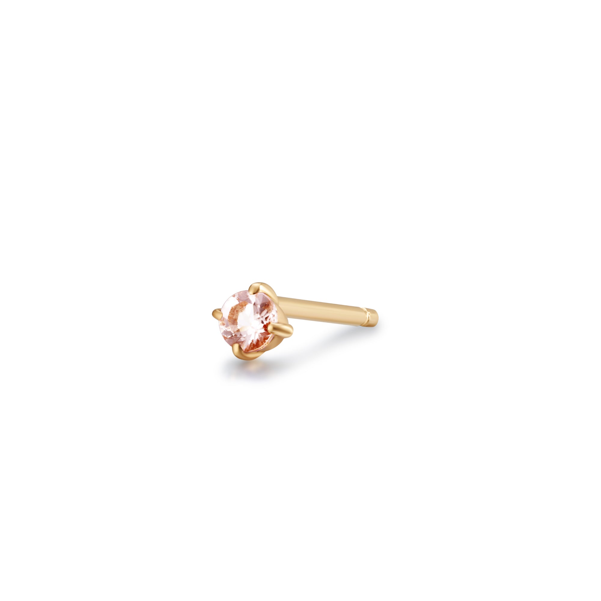 BLOSSOM | Morganite Single Stud Earring Studs AURELIE GI 