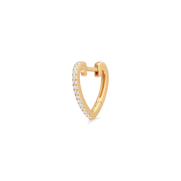 EVERLY | Diamond Heart Single Huggie Hoop Earring Charms AURELIE GI 