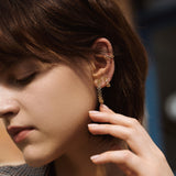 ELEANOR | Slender Paper Clip C-Hoop Earrings Hoops & Huggies AURELIE GI 