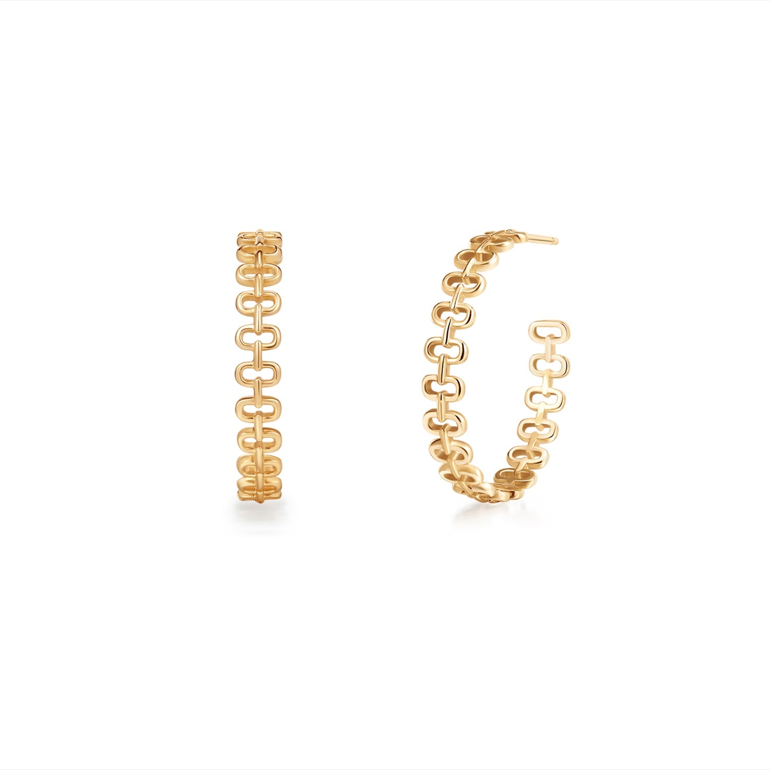 ELEANOR | Slender Paper Clip C-Hoop Earrings Hoops & Huggies AURELIE GI 