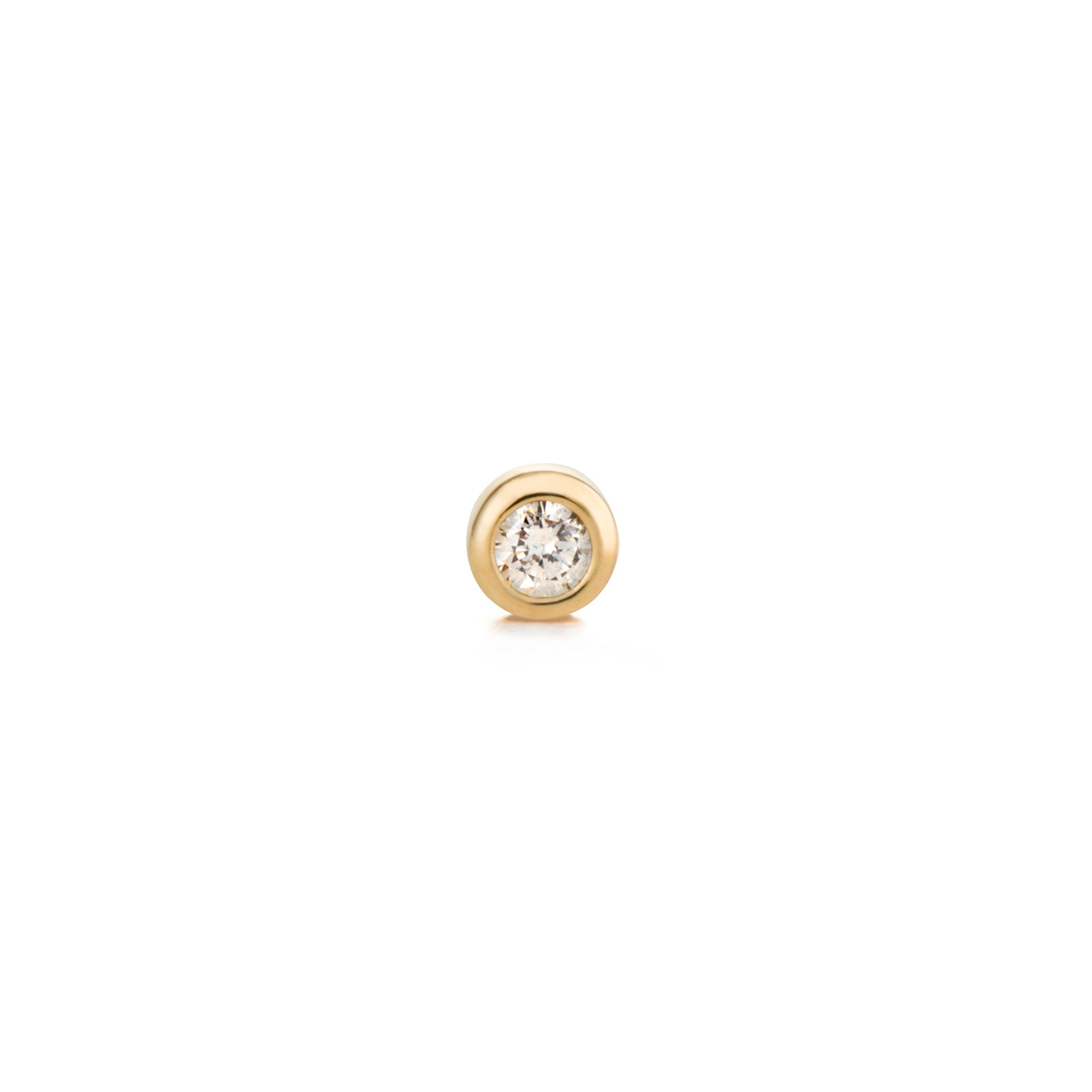 GERI | Bezel Diamond Threadless Flatback Earring