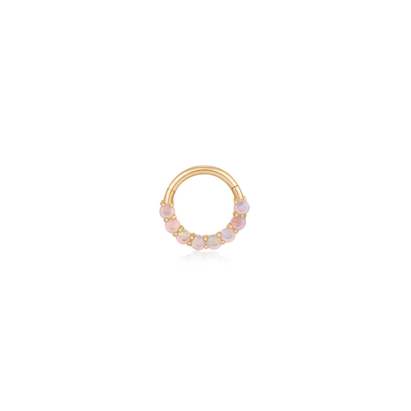 HAYDEN | Opal Clicker Ring Earrings AURELIE GI Yellow Gold 