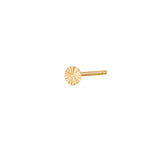 CORAL | Single Diamond Cut Circle Stud Earring Studs AURELIE GI Yellow 