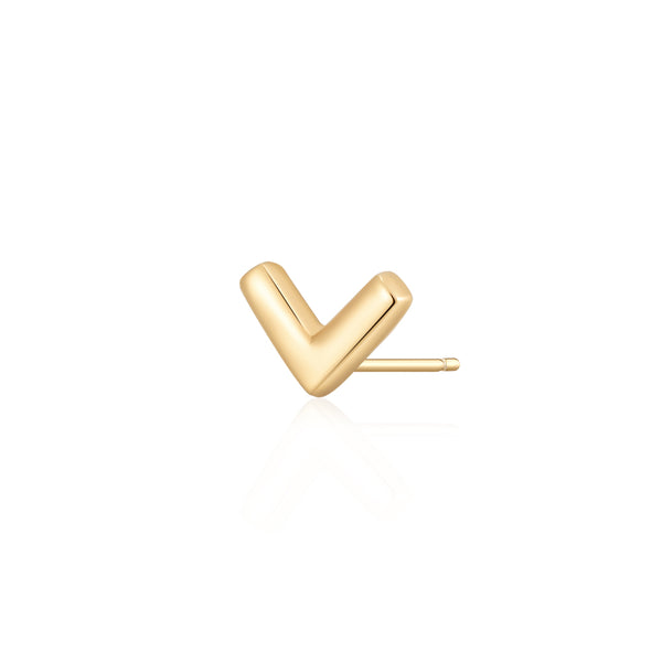 VICTORIA | Gold Wishbone Stud Single Earring