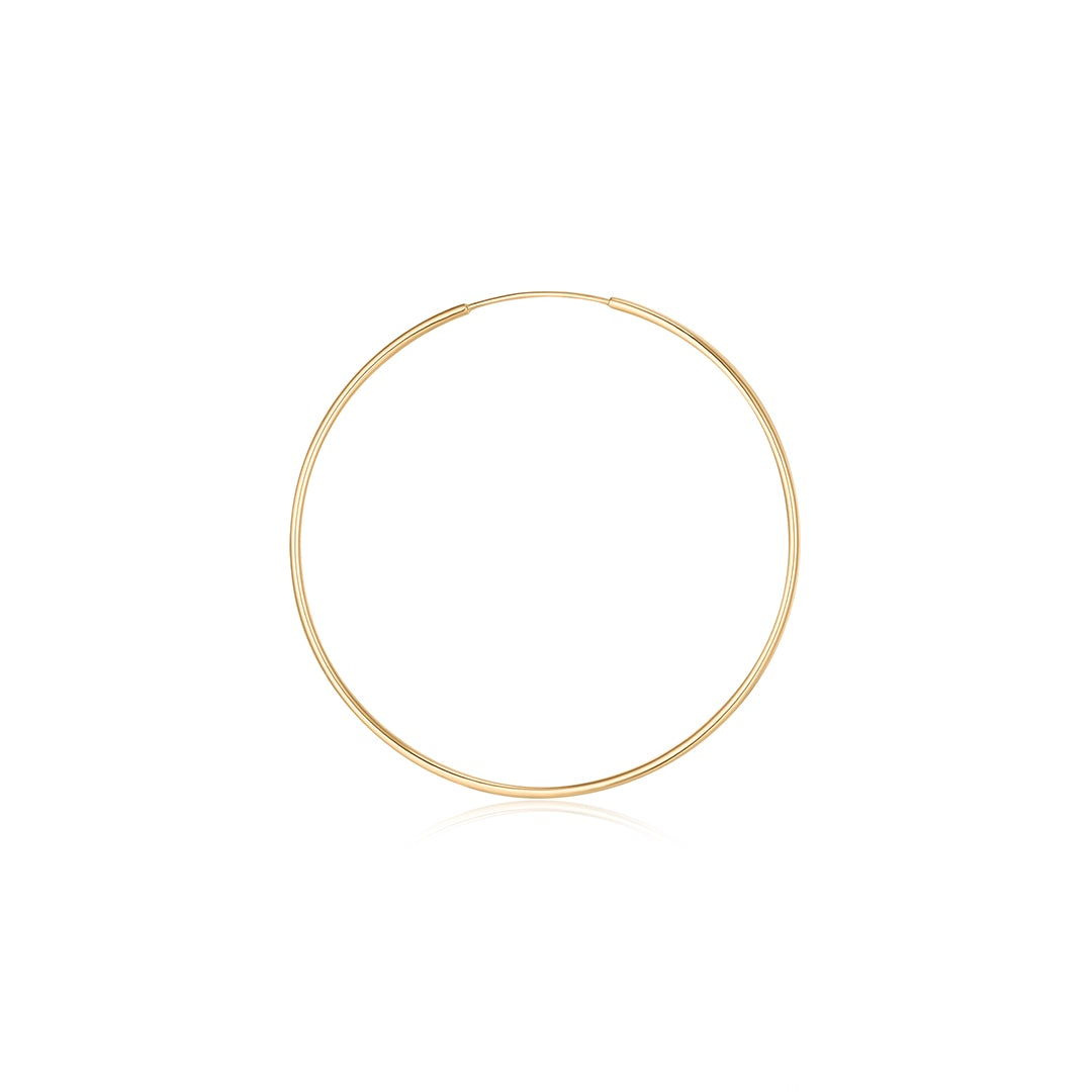 Jennifer | Large Endless Single Hoop Earring Hoops & Huggies AURELIE GI Yellow 