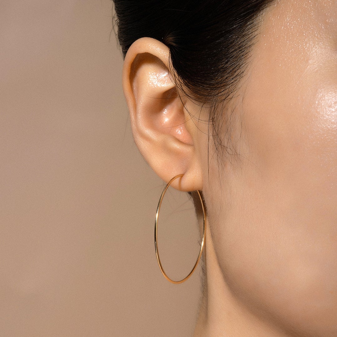 Jennifer | Large Endless Single Hoop Earring Hoops & Huggies AURELIE GI 