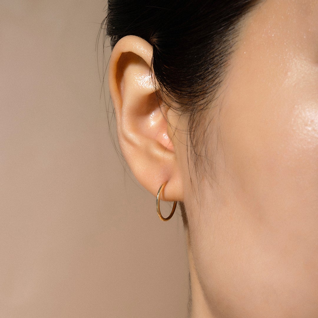 Eva | Small Endless Single Hoop Earring Hoops & Huggies AURELIE GI 