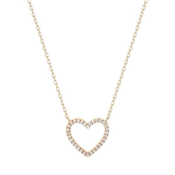 EMMA | Open Diamond Heart Necklace Necklaces AURELIE GI 